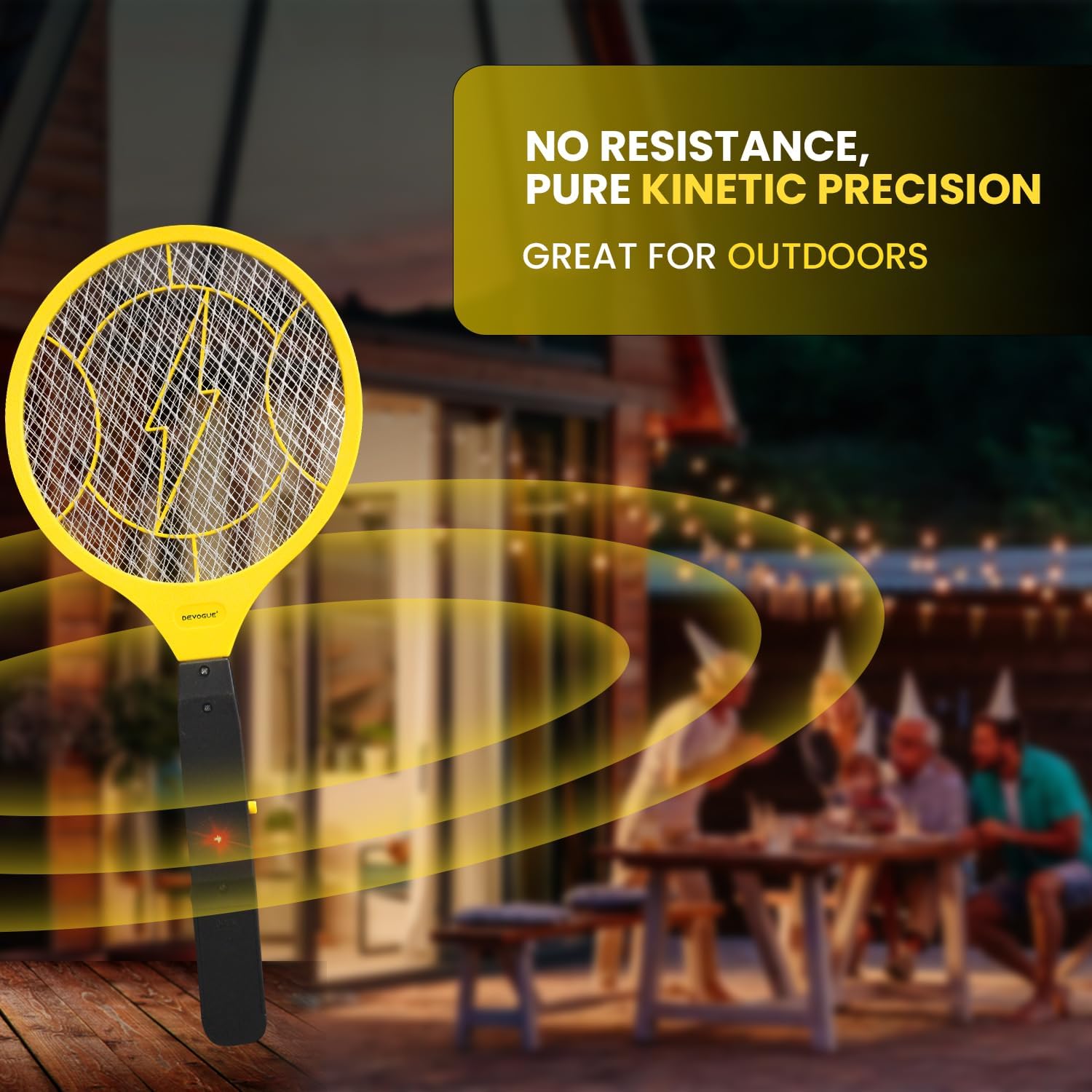 Electric Fly Swatter - Weight Like Apple - 2AA Battery Powered (not incl.) - 3-Layer Protection Grid Bug Zapper Racket for Home Bedroom Kitchen Office Backyard Patio Indoor Outdoor